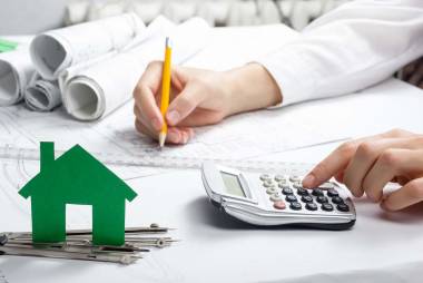 Opções de financiamento da obra e de material de construção.
